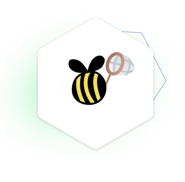 Bee holding a net avatar